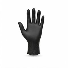 Santex Flash Black Nitrile Gloves Size L, 100 Pack