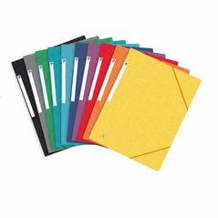 Chemise à élastiques Oxford Top File+ A4+ 3 rabats, coloris assortis – lot de 10
