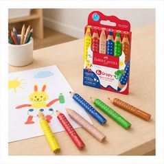 Faber-Castell Grippy colored pencils, 6-pack