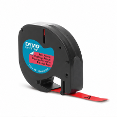 DYMO LetraTag Red 12 mm x 4 m Original Tape