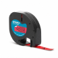 DYMO LetraTag S0721630, ruban 12 mm x 4 m, rouge, texte noir