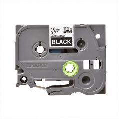 Brother TZe345 laminated tape 18 mm white on black