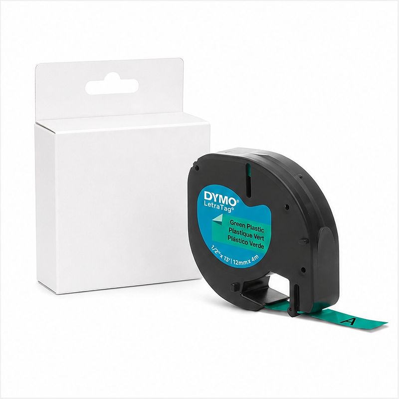 Ruban DYMO LetraTag 91204 vert 12 mm x 4 m