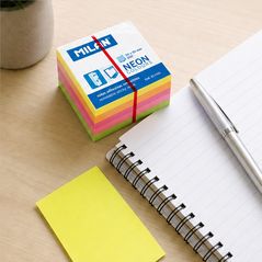 Milan Neon Mini Adhesive Notes 50 x 50 mm, 250 – pack of 12