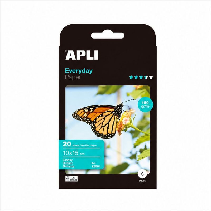 Apli Everyday Photo Paper 10 x 15 cm 180 gsm, 20 Sheets