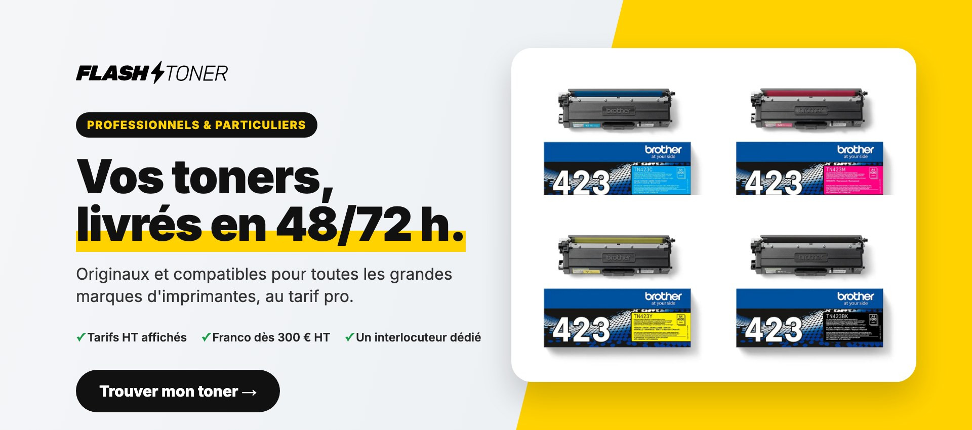 Original and compatible toners delivered in 48/72 h